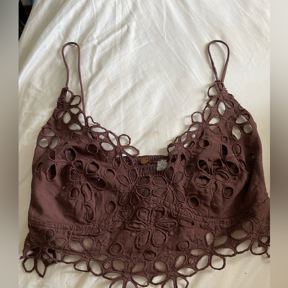 Brown Crochet Bralette